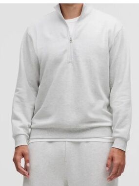 lululemon athletica Men's Steady State Half Zip Grey Size Small